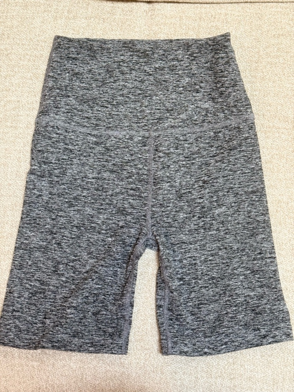 Beyond Yoga Black Gray Biker Shorts Small High Waisted Athleisure